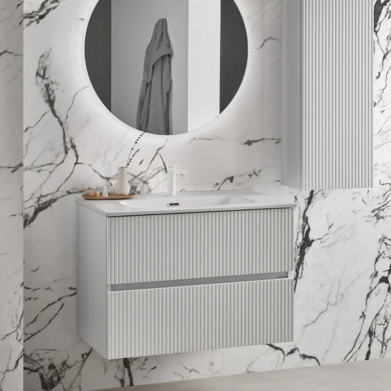 Mueble de Baño ETNA de Sanchis con 2 Cajones con Lavabo Cerámico | 7 Acabados