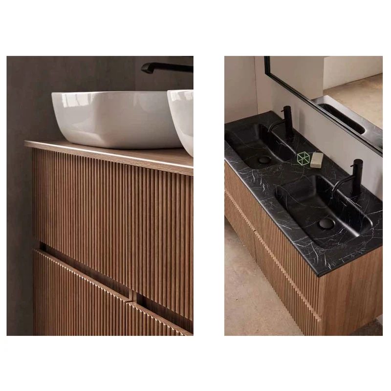 Mueble de Baño ETNA de Sanchis con 2 Cajones con Lavabo Cerámico | 7 Acabados