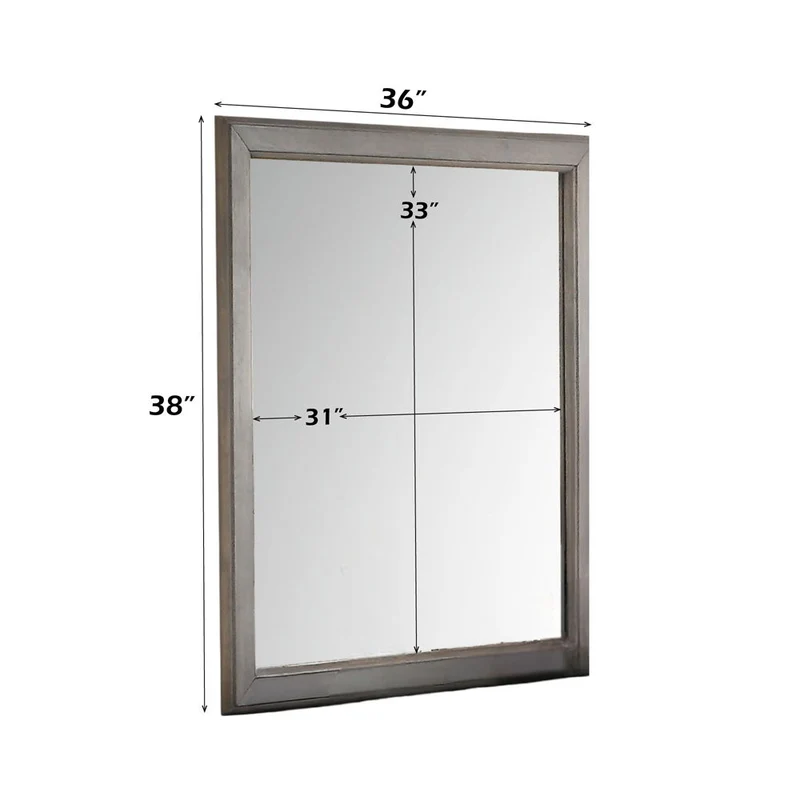 Louis Philippe III - Gray Mirror - Antique Gray