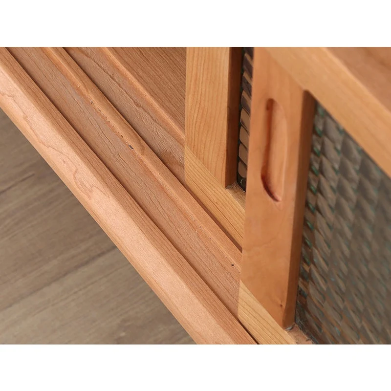 Versatile Cherry Wood Entertainment Stand with Storage