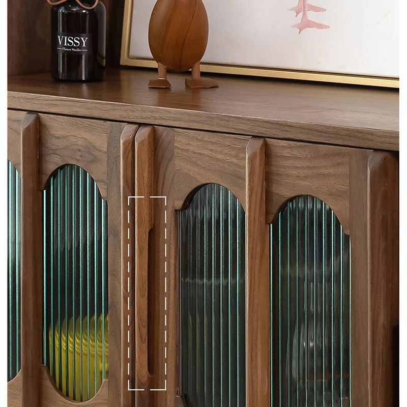 Artisan Crafted Rome Arch Door Walnut Wood TV Console