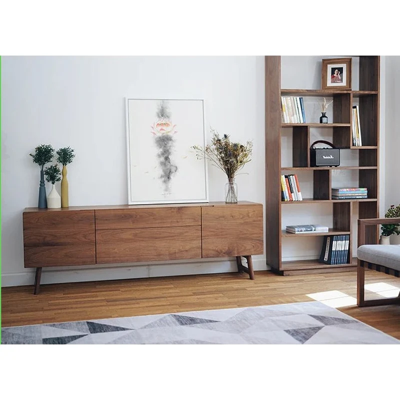Hidden Horizon Design Black Walnut TV Cabinet