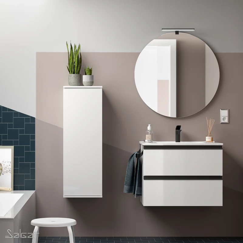 Mueble MODULAR SPIRIT de Salgar. 2 Cajones y Módulo Toallero Extraible de 30 cm