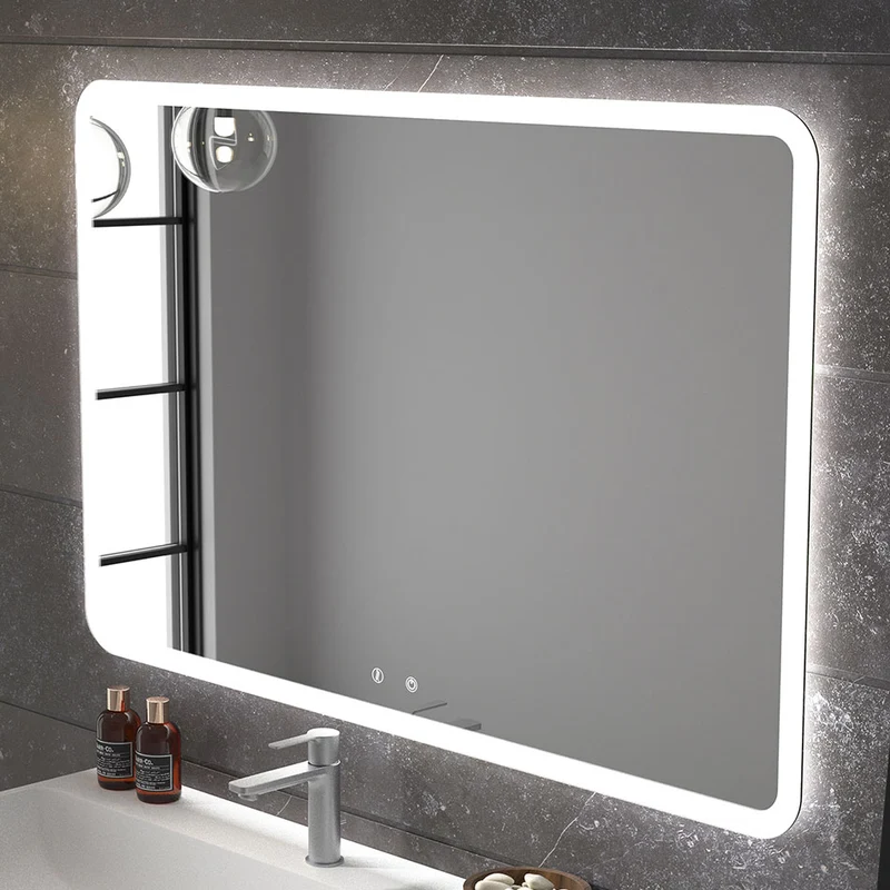 Espejo De Baño MYKONOS | Esquinas Redondeadas | Luz Led Frontal Y Trasera | 3 Tonos | Ip44