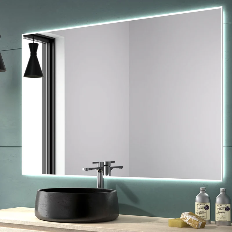Espejo De Baño SANTORINI | Luz Led Frontal Y Trasera | Marco Fino | 3 Tonos De Luz | Ip44