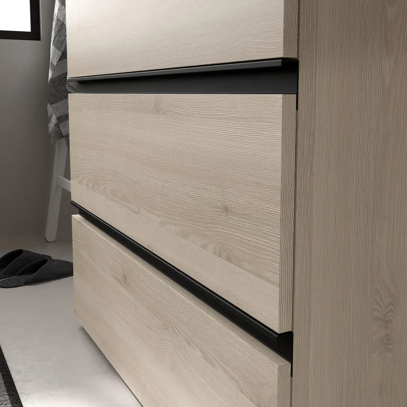 SALGAR 117555 BEQUIA PLUS METAL Mueble de Baño 1 poza Porcelana 110cm Natural