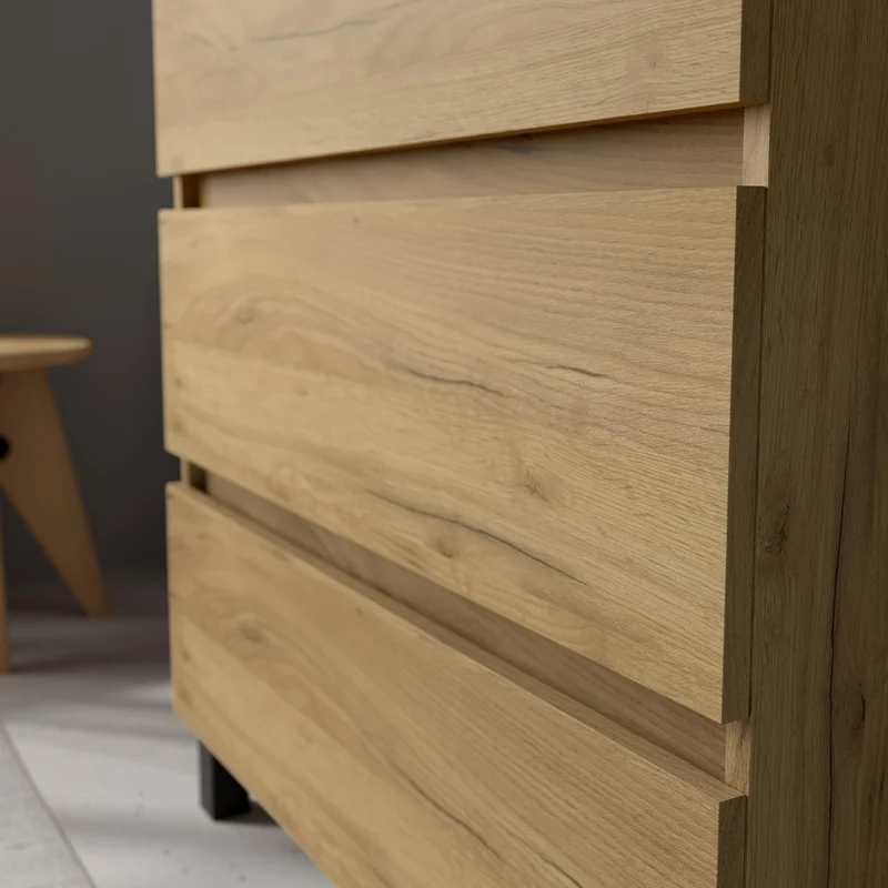 SALGAR 117494 BEQUIA PLUS Mueble de Baño 1 poza Porcelana 110cm Roble