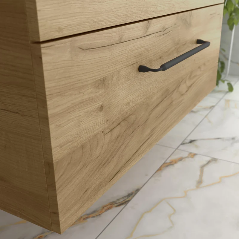 SALGAR 116107 MORAI PLUS Mueble de Baño 1 poza Porcelana 120cm Roble