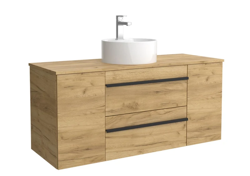 SALGAR 116102 BORN PLUS Mueble de Baño 1 poza Porcelana 120cm Roble
