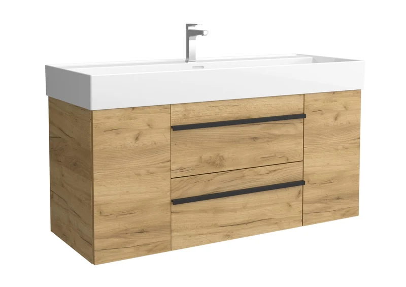 SALGAR 116100 BORN PLUS Mueble de Baño 1 poza Porcelana 120cm Roble