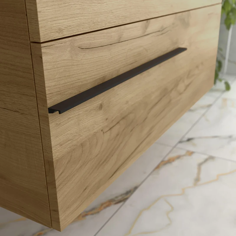 SALGAR 116088 YARA Mueble de Baño 2 pozas Porcelana 120cm Roble