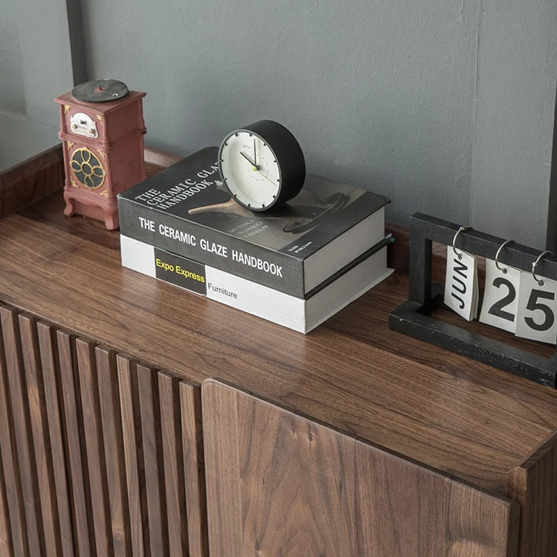 Brilliance Minimalist Black Walnut Wood Shoe Cabinet
