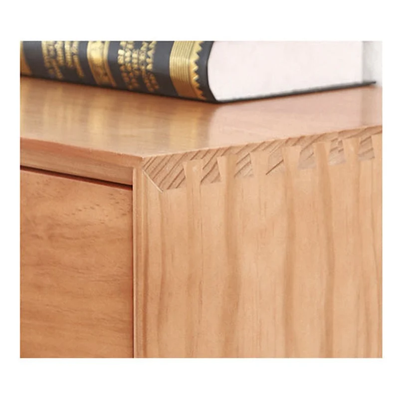Solid Cherry Wood Shoe Storage Cabinet with Rattan Doors