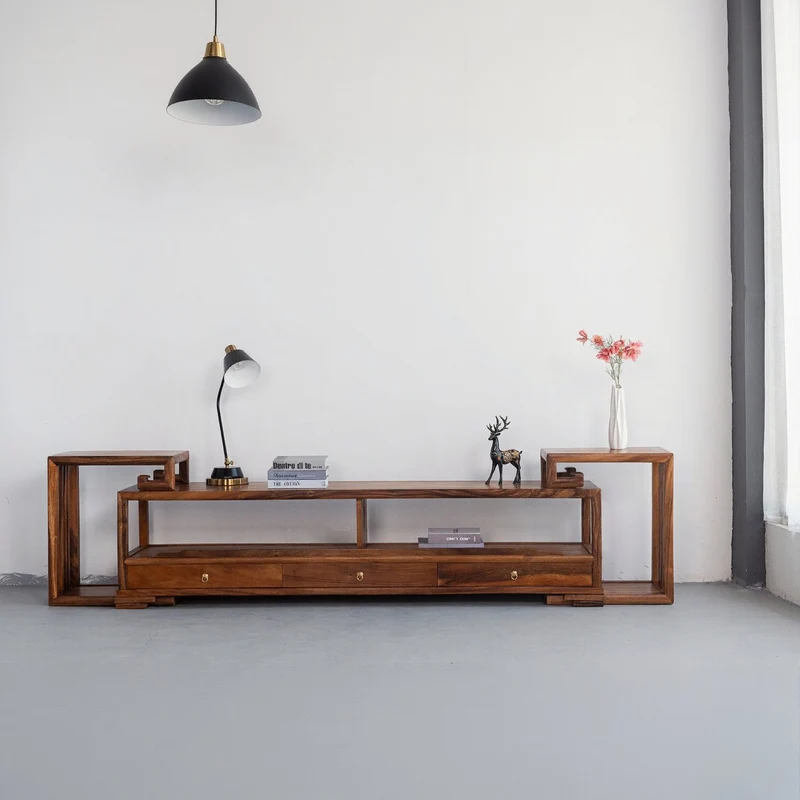 Flare Expendable Monkey Pod Wood TV Stand