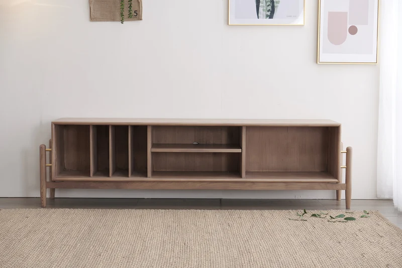 Flare Japandi Rattan Door Ash Wood TV Stand