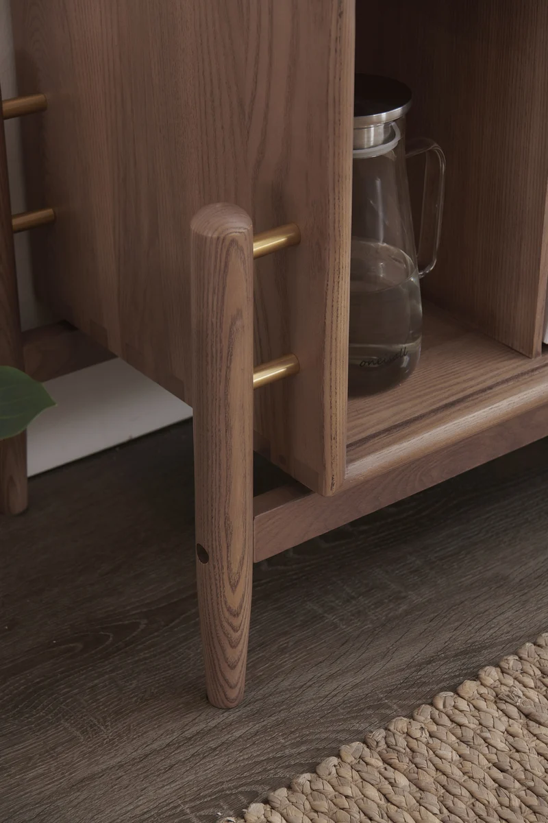 Flare Japandi Rattan Door Ash Wood TV Stand