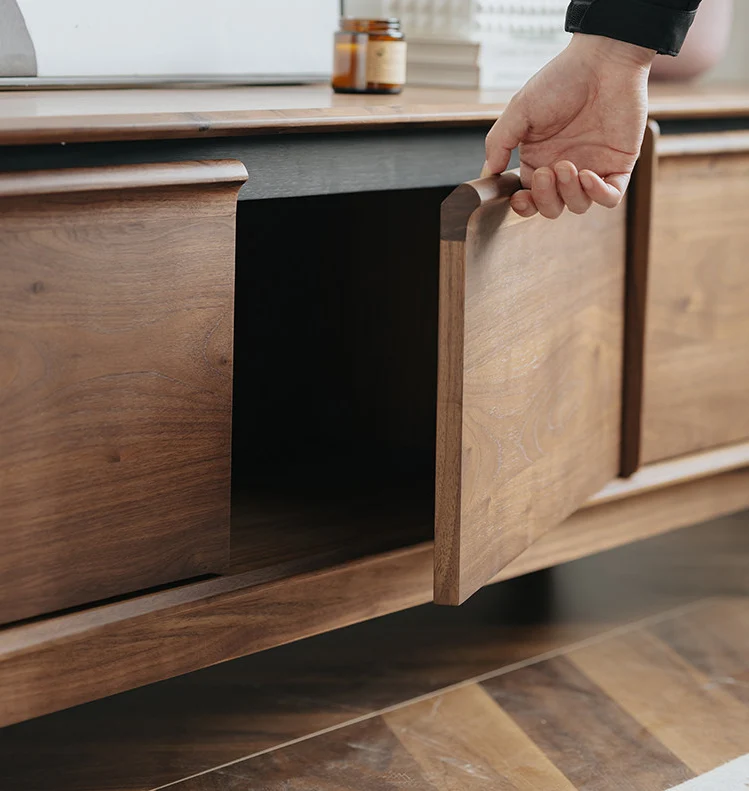 Grove Black Walnut TV Stand with Drawers