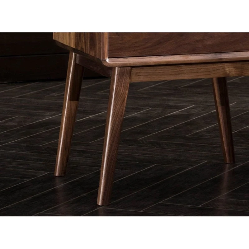 Apex Nightstand Black Walnut Bedside Table with Drawer