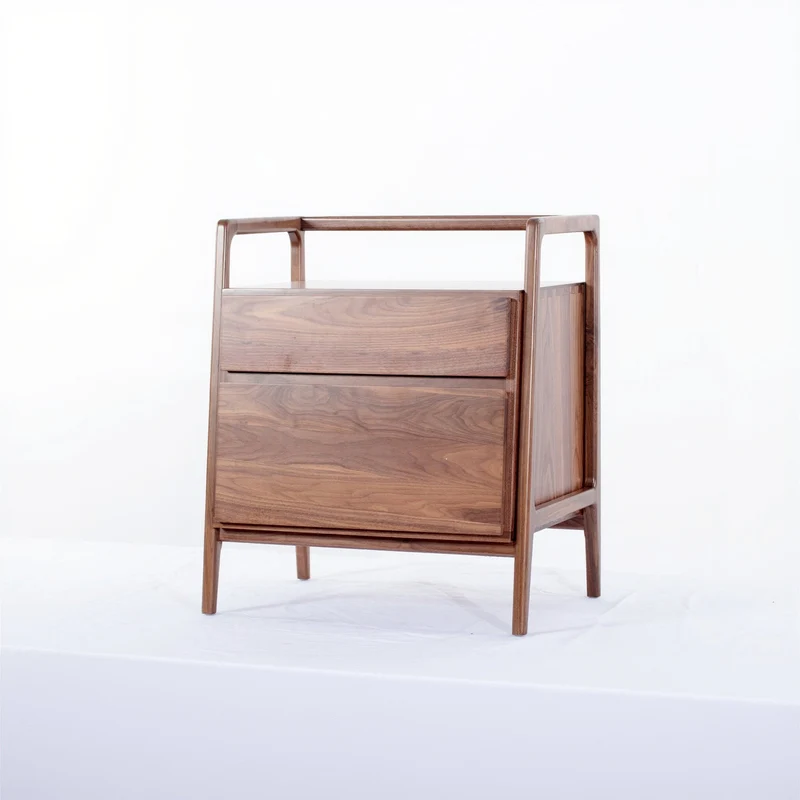 Legacy Solid Wood Black Walnut Streak Bedside Table