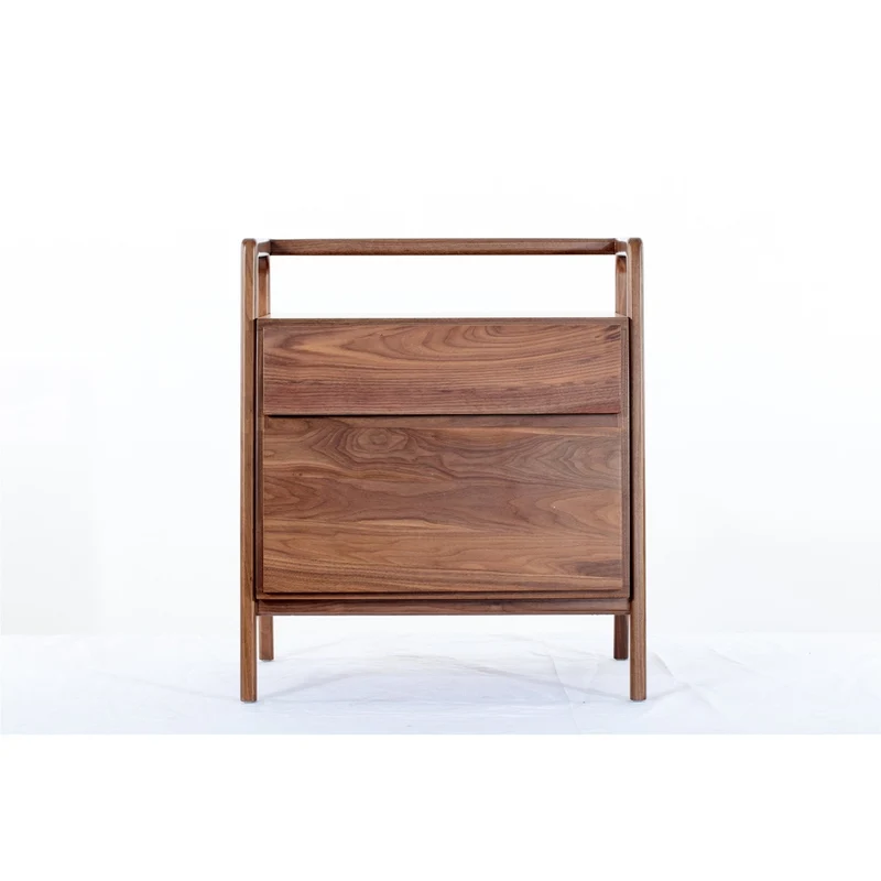 Legacy Solid Wood Black Walnut Streak Bedside Table