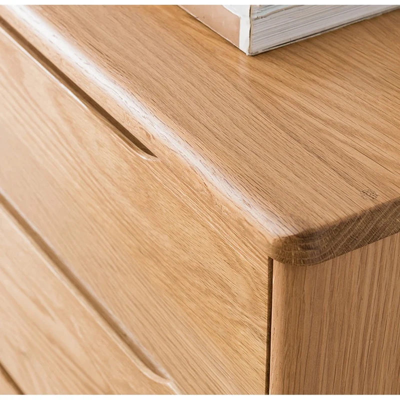White Oak Wood Chest of Drawers Dresser