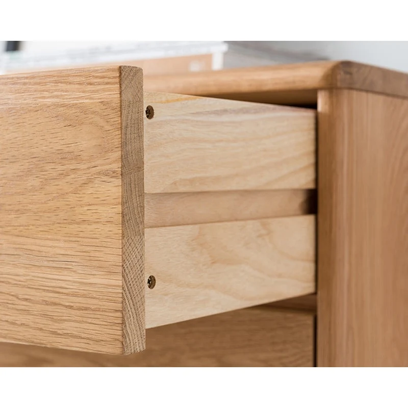 White Oak Wood Chest of Drawers Dresser