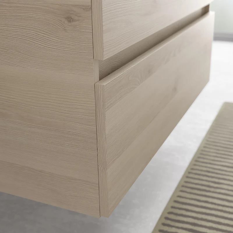 SALGAR 115832 BEQUIA Mueble de Baño 2 pozas Carga Mineral 140cm Natural