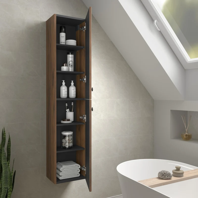 SALGAR 122030 RUNA Columna de baño 30cm Nogal