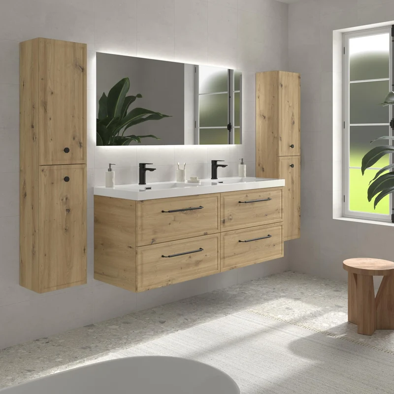 SALGAR 122029 RUNA Columna de baño 30cm Roble