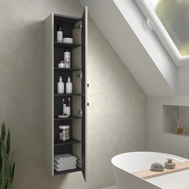 SALGAR 122028 RUNA Columna de baño 30cm Gris mate