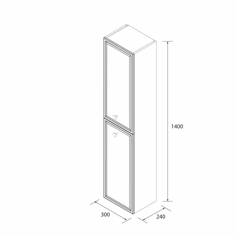 SALGAR 122027 RUNA Columna de baño 30cm Blanco Mate