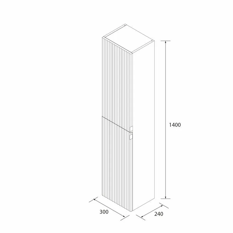 SALGAR 122024 KIRA Columna de baño 30cm Gris mate