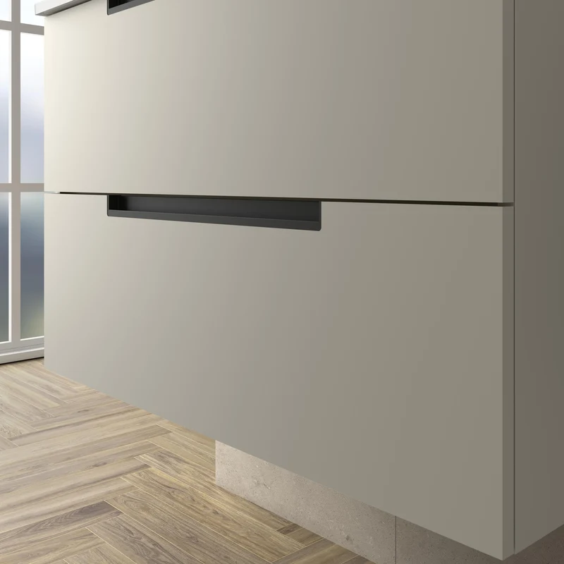 SALGAR 122013 LENI Mueble+Lavabo LISBOA 2 Senos 140cm Gris mate