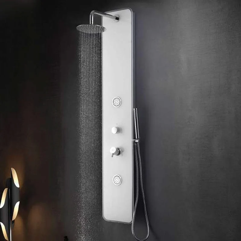 Columna Hidromasaje TOUS 150cm | Cristal Securit y Aluminio | 3 Funciones: Lluvia, Jets y Ducha Mano | Anti-Cal