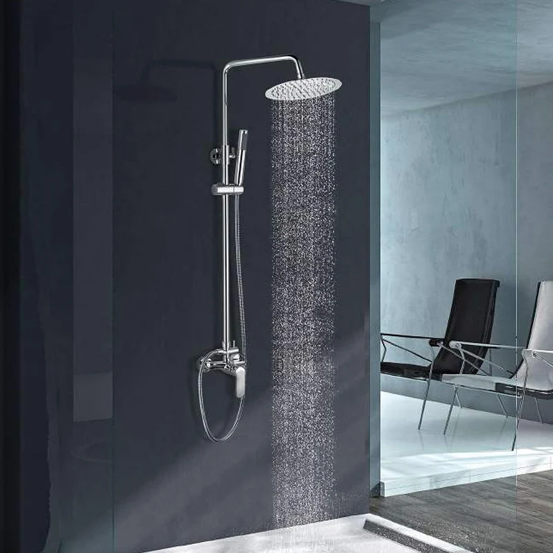 Conjunto de Ducha MISURI Aquassent | Grifería Monomando | Barra Extensible Acero Inox 304 | Cromo Brillante o Blanco Cromo