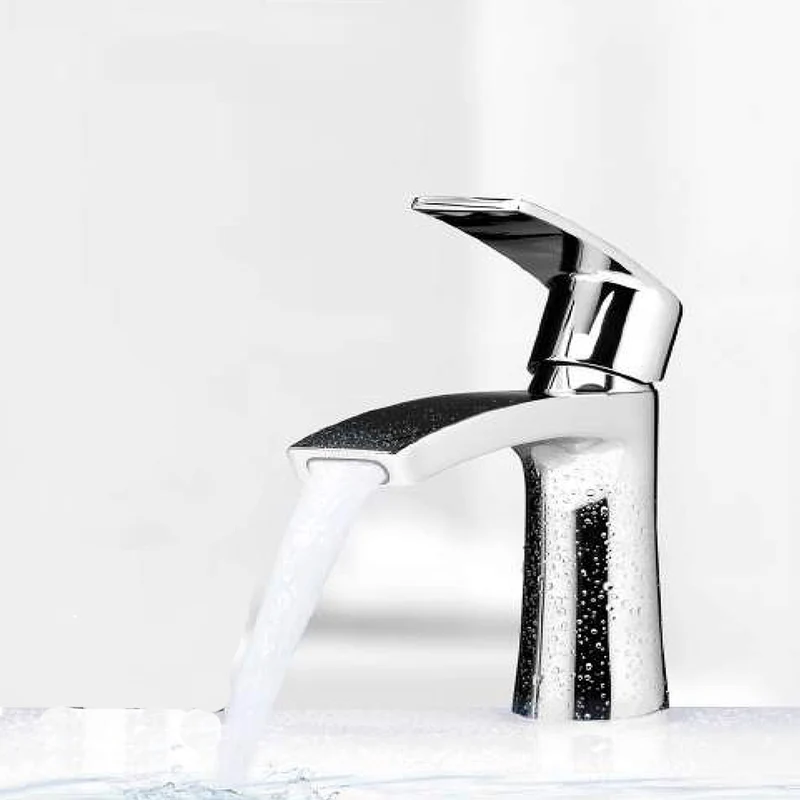 Grifo Lavabo ORLEANS de Aquassent | Caño Cascada | Monomando | Latón Cromado