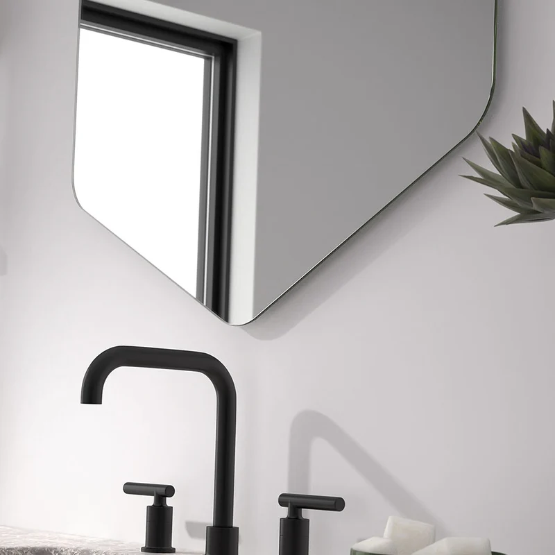 Espejo De Baño DEVON Hexagonal 70x80 cm | Diseño Único | Forma Geométrica