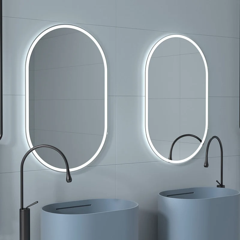 Espejo De Baño LUZON Ovalado | Luz Led Frontal Y Trasera | 3 Medidas | 3 Tonos De Luz | Ip44