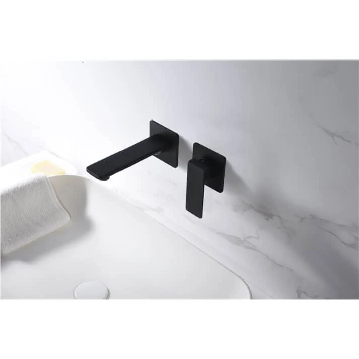 Grifo De Lavabo Empotrado Negro Mate FIJI | Monomando | Diseño Minimalista | Imex