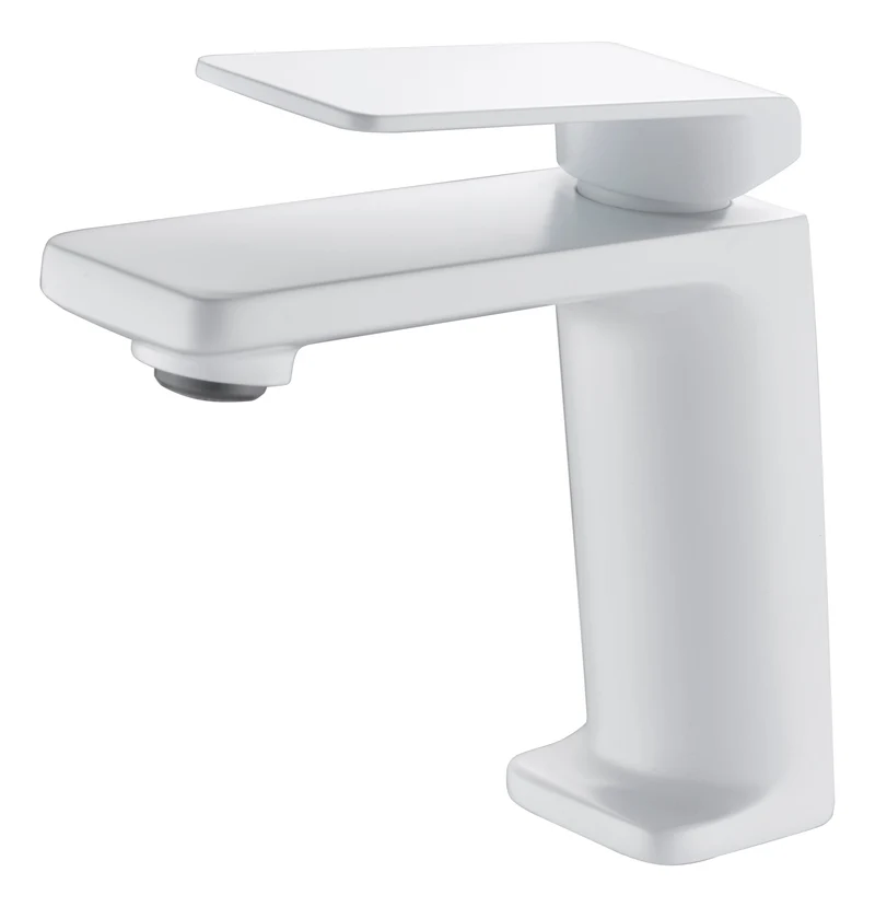 Grifo De Lavabo Blanco Mate FIJI | Monomando | Acabado Antimanchas | Imex