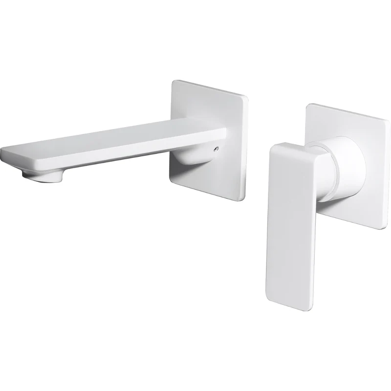 Grifo de Lavabo Empotrado Blanco Mate FIYI | Monomando | Diseño Minimalista Integral | Imex