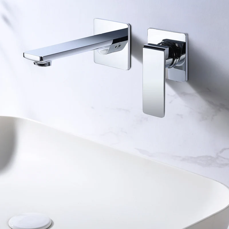 Grifo de Lavabo Empotrado FIYI | Monomando | Cromo Brillante | Diseño Minimalista| Imex