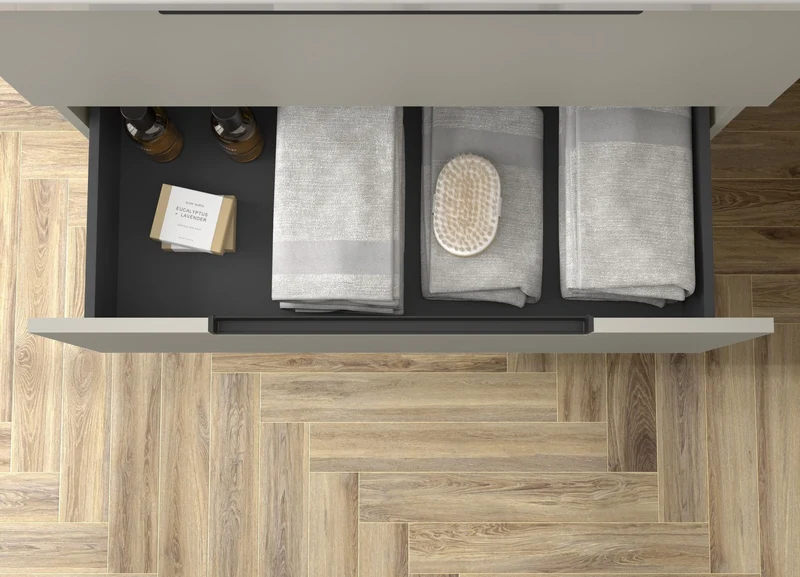 SALGAR 122009 LENI Mueble+Lavabo LISBOA 2 Senos 120cm Gris Mate