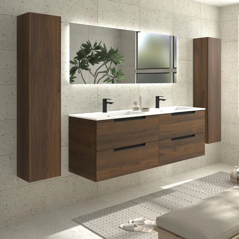SALGAR 121991 LENI Mueble+Lavabo VILNA 160cm Nogal