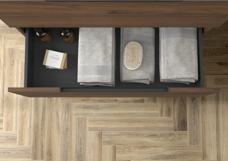 SALGAR 121987 LENI Mueble+Lavabo TOSCANA 2 Senos 140cm Nogal