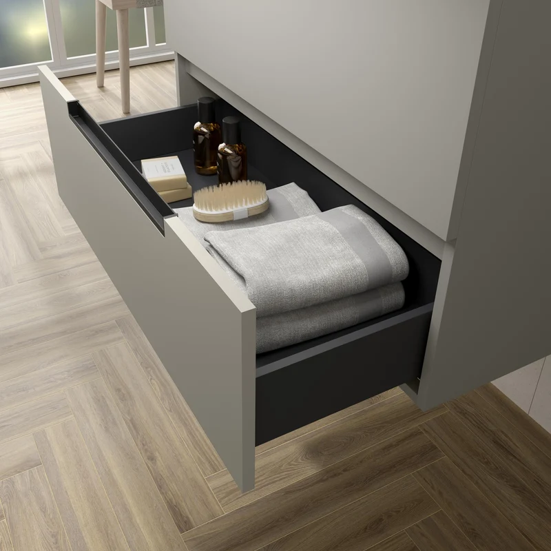 SALGAR 121981 LENI Mueble+Lavabo IBON 2 Senos 120cm Gris mate