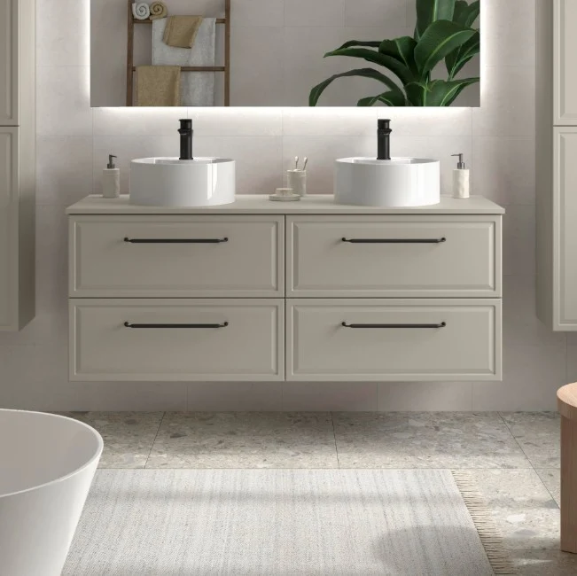 SALGAR 121841 RUNA Mueble+Lavabo LISBOA 140cm Gris mate