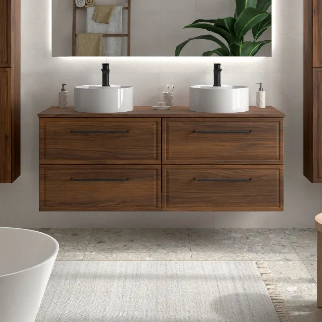 SALGAR 121838 RUNA Mueble+Lavabo LISBOA 120cm Nogal