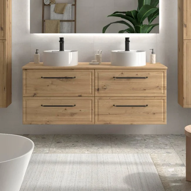 SALGAR 121837 RUNA Mueble+Lavabo LISBOA 120cm Roble