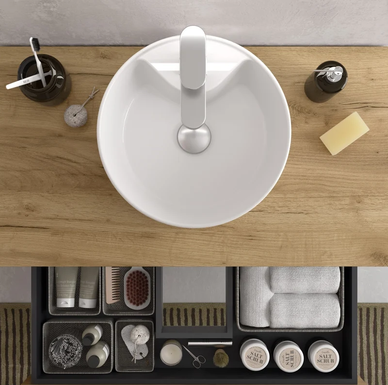 SALGAR 121837 RUNA Mueble+Lavabo LISBOA 120cm Roble